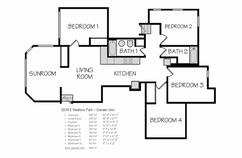 1209 E Madison Park 4-5 Beds Apartment for Rent - Photo Gallery 15